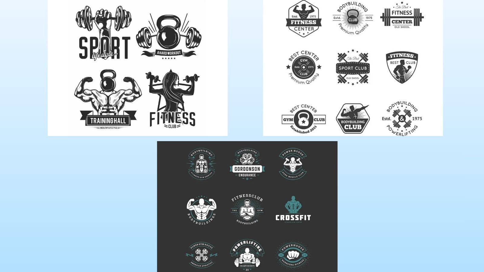 Logo gym sử dụng hình ảnh thể thao thể hiện sự năng động và nhiệt huyết Logo gym sử dụng hình ảnh thể thao thể hiện sự năng động và nhiệt huyết