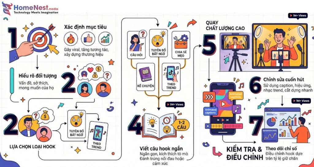 Cách tạo câu hook TikTok hiệu quả cho video triệu view