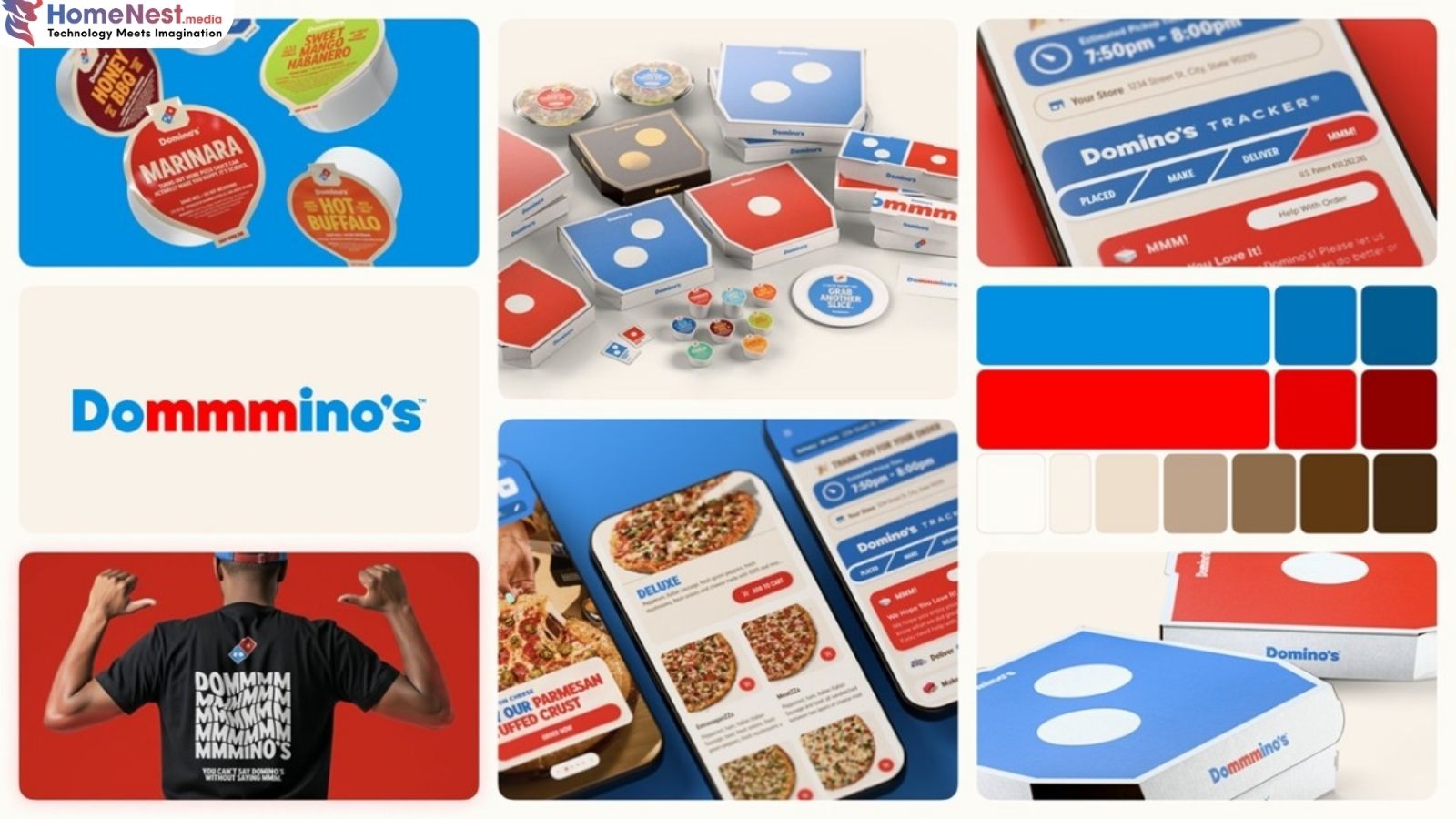 Màu sắc và font chữ Domino's
