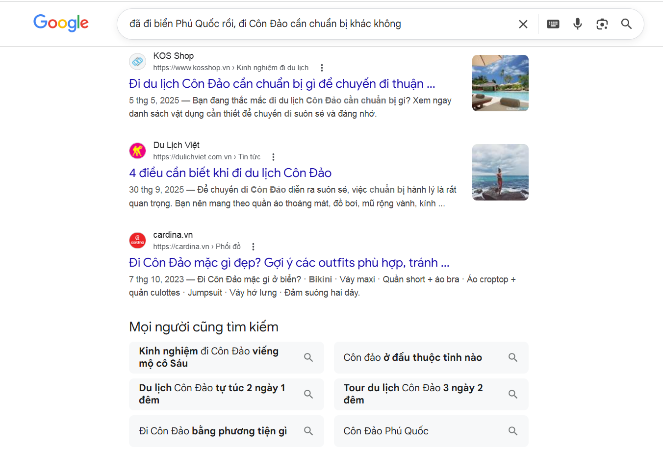 Kết quả tìm kiếm"đã đi biển Phú Quốc rồi, đi Côn Đảo cần chuẩn bị khác không"