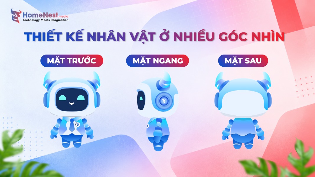 Hoàn thiện thiết kế nhân vật ở nhiều góc nhìn Hoàn thiện thiết kế nhân vật ở nhiều góc nhìn