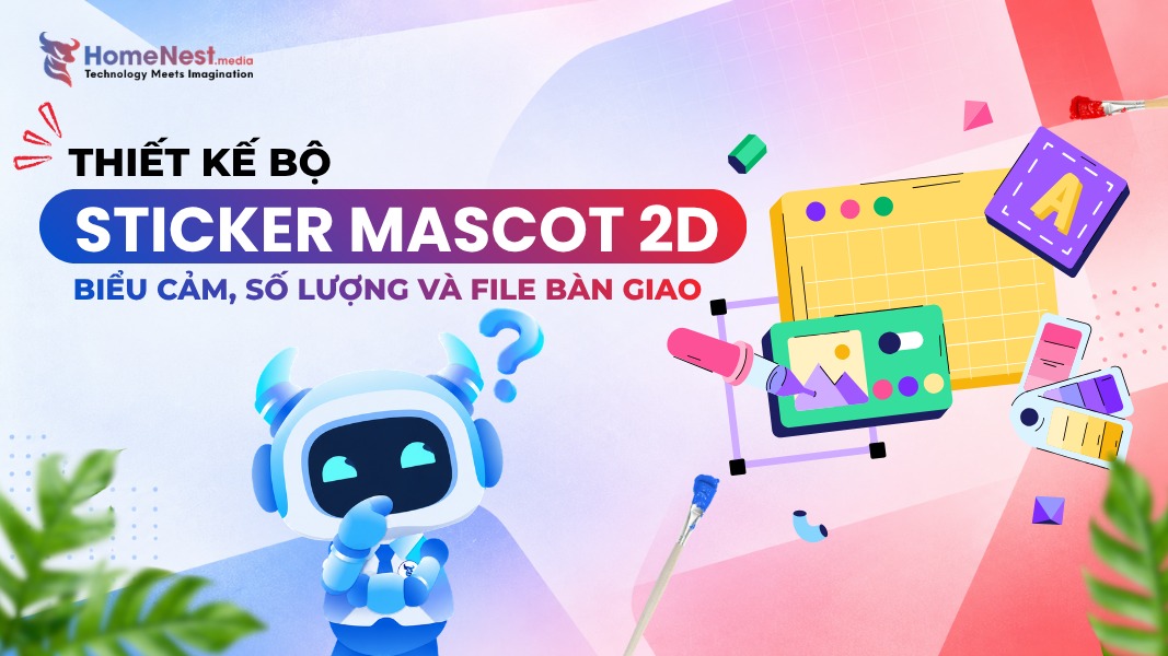 Thiết kế bộ sticker mascot 2d, biểu cảm, số lượng và file bàn giao
